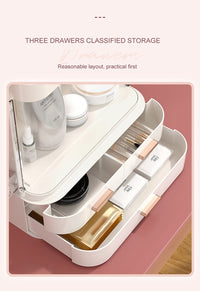 Classy Cosmetic Organizer With Led Mirror