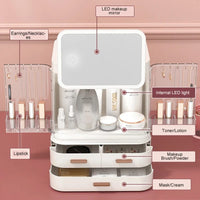 Classy Cosmetic Organizer With Led Mirror