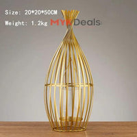 European  decorations gold light luxury Iron Candle Stand With Candle
