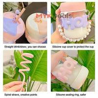 Pearl Chain Glass Cup Female High Beauty Household Water Cup