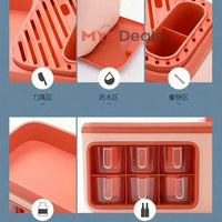 Multi-functional Spice Storage Rack-for Spice Jars,Cutlery Knife Holder