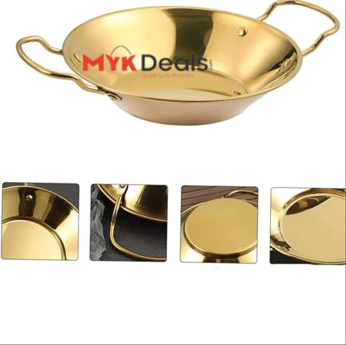 Stainless Steel Golden Korean Wok 24cm