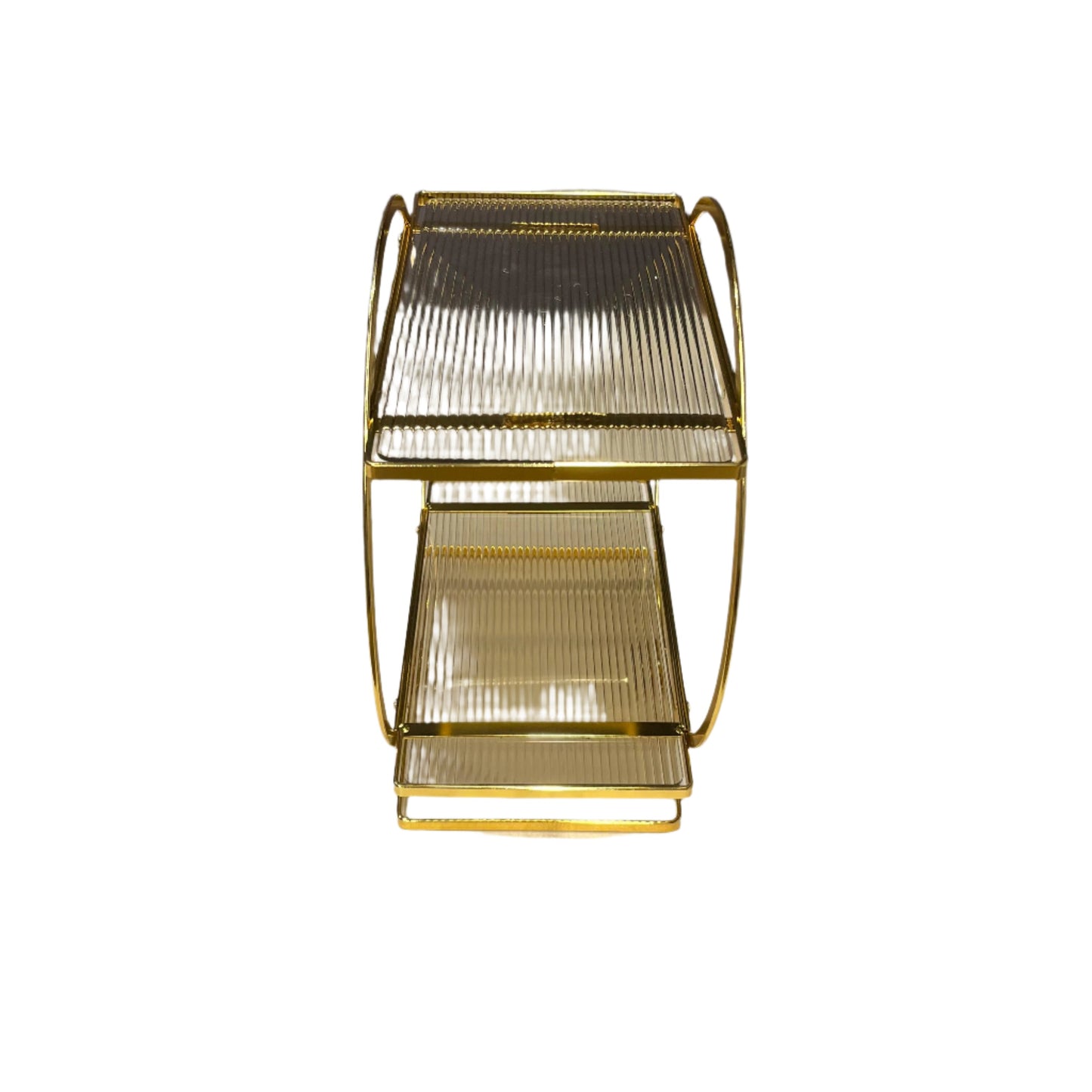 Metal Vanity Stand Round Golden