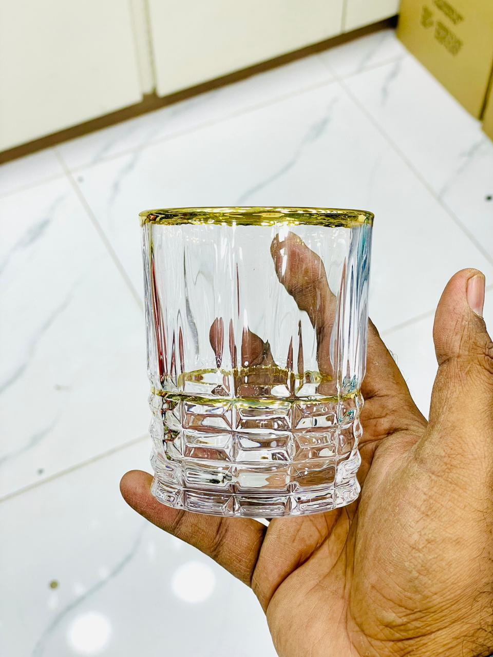 Golden Line 6 Pcs Drinking Glass Set