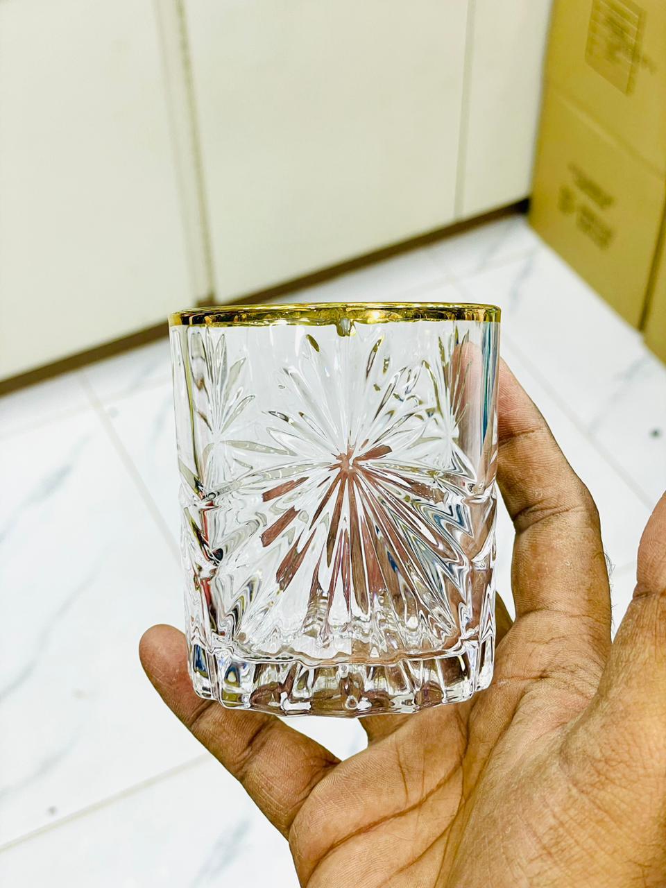 Golden Line 6 Pcs Drinking Glass Set