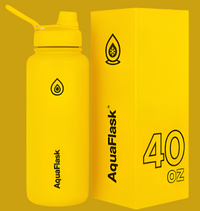 AQUA FLASK 40oz Wide Mouth Vacuum Insulated Stainless Steel Drinking Water Bottle