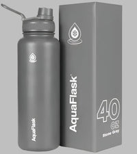 AQUA FLASK 40oz  Wide Mouth Vacuum Insulated Stainless Steel Drinking Water Bottle