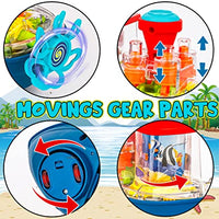 Gear Land Ship, Musical Toy Boat with Colorful Light, Transparent Rotatable Concept Boat, Underwater World Cruise Ship Toy For Kid, Battery Operated Toy Boat with Rotating Fishing Lamp Toy, Children's Toy Boat