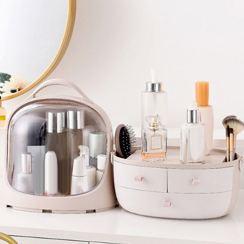 Penguin Makeup Organizer, Multifunctional Spilt Desktop Cosmetic Storage Box, Jewelry Makeup Sorting Box, Multipurpose Display Box With Handle, Transparent Desktop Storage Box, Waterproof Drawer Beauty Box