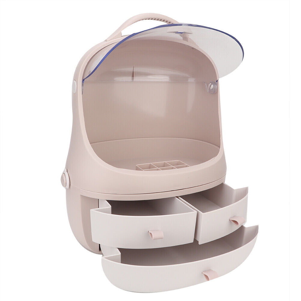 Penguin Makeup Organizer, Multifunctional Spilt Desktop Cosmetic Storage Box, Jewelry Makeup Sorting Box, Multipurpose Display Box With Handle, Transparent Desktop Storage Box, Waterproof Drawer Beauty Box