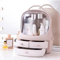 Penguin Makeup Organizer, Multifunctional Spilt Desktop Cosmetic Storage Box, Jewelry Makeup Sorting Box, Multipurpose Display Box With Handle, Transparent Desktop Storage Box, Waterproof Drawer Beauty Box