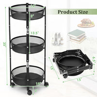 3 layer Folding Storage Cart