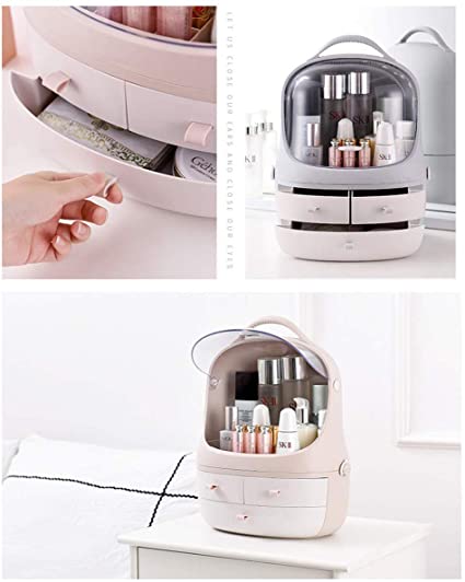 Penguin Makeup Organizer, Multifunctional Spilt Desktop Cosmetic Storage Box, Jewelry Makeup Sorting Box, Multipurpose Display Box With Handle, Transparent Desktop Storage Box, Waterproof Drawer Beauty Box