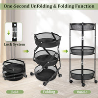 3 layer Folding Storage Cart