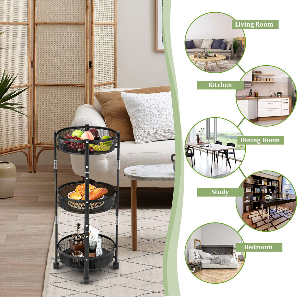 3 layer Folding Storage Cart
