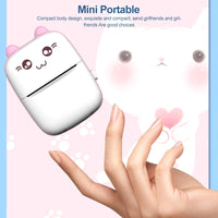 Mini Portable Pocket Size 57mm Wireless Bluetooth Cute Cat Shape Printer