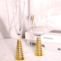 Crystal Wine Glass with Screw Thread 6 Pcs