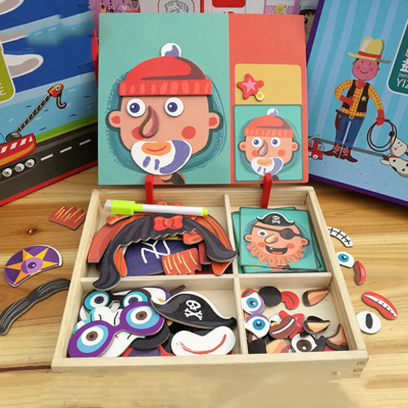 Wooden Magnetic Puzzle Game
