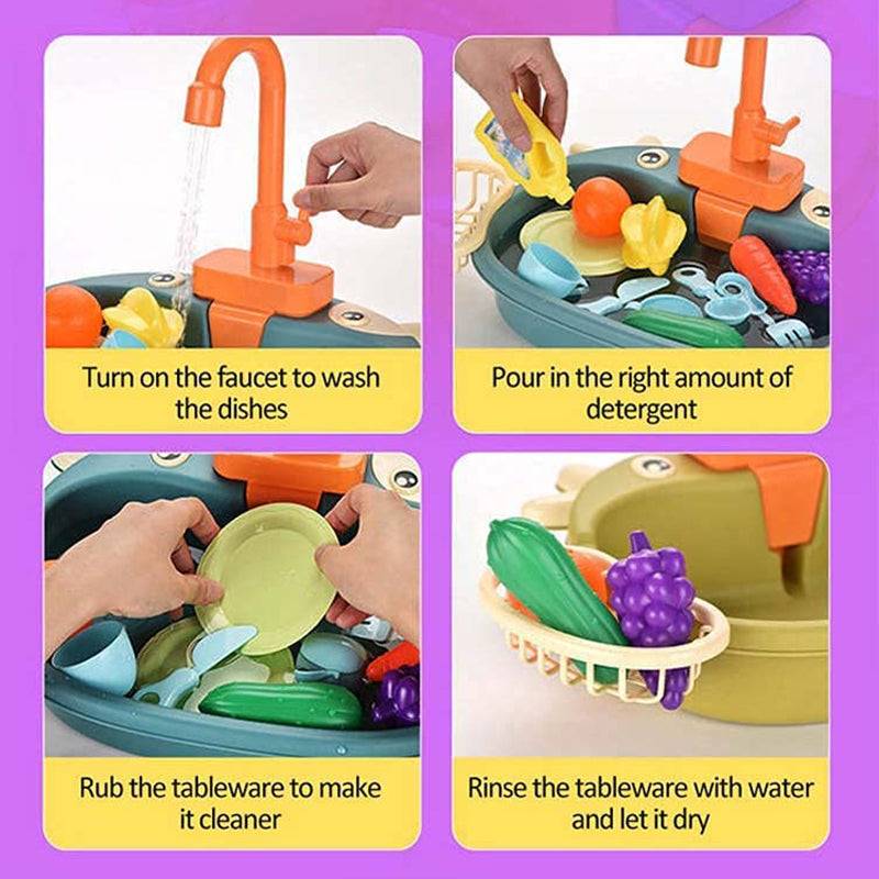 Electric Dishwasher Kitchen Sink Toy