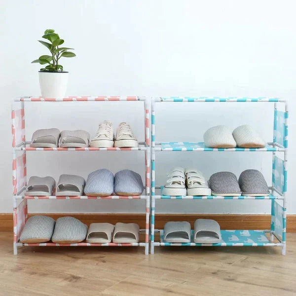 Stainless-Steel Non-woven Waterproof Storage Shoe Rack.