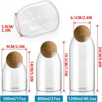 Storage Jars for Coffee, Tea, Spices, Sugar, Salt - Set of 3