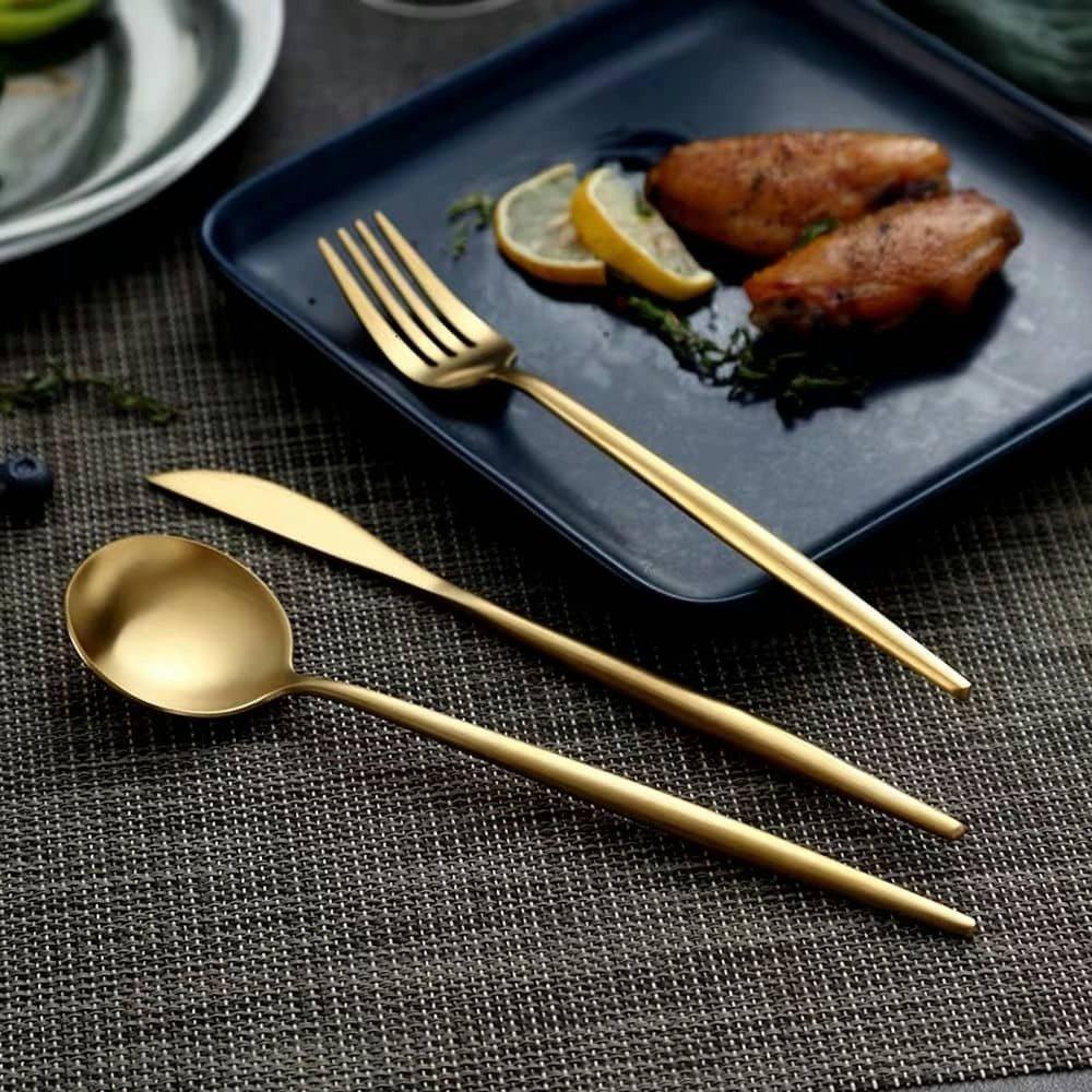 Pure Golden Dinnerware Cutlery Set-24 pcs