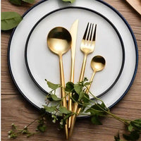 Pure Golden Dinnerware Cutlery Set-24 pcs