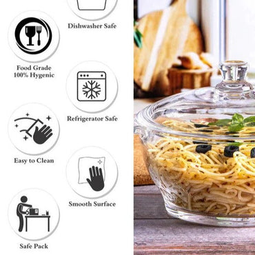 Glass Serving Casserole with Lid