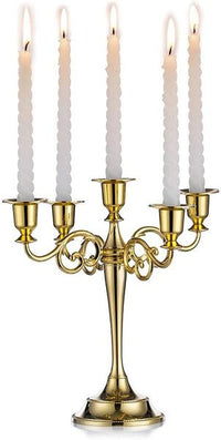 Golden Metal Candle Holder Stand