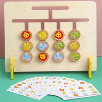 Wooden Four Colour Animal Logic Game