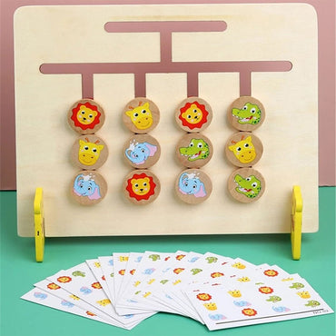 Wooden Four Colour Animal Logic Game
