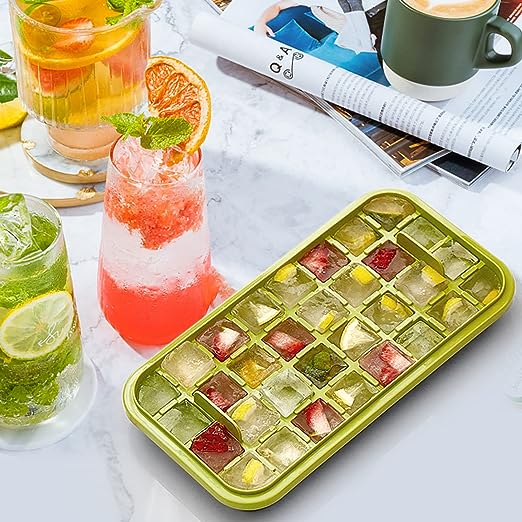 Button Press Ice Cube Tray, 64 Grids