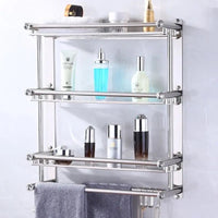 Stainless Steel Silver Towel Rack, 3 Tier