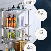 Stainless Steel Silver Towel Rack, 3 Tier