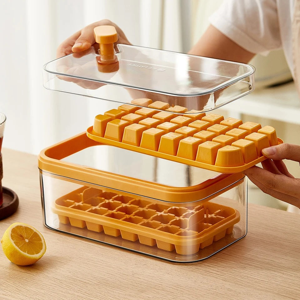 Button Press Ice Cube Tray, 64 Grids