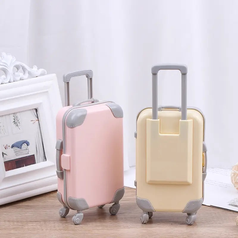 Mini Trolley Suitcase, Mini Luggage Box, Simulation Luggage Storage Box, Small Plastic Suitcase Toy, Kids Cute Luggage Briefcase, Plastic Suitcase Candy Box