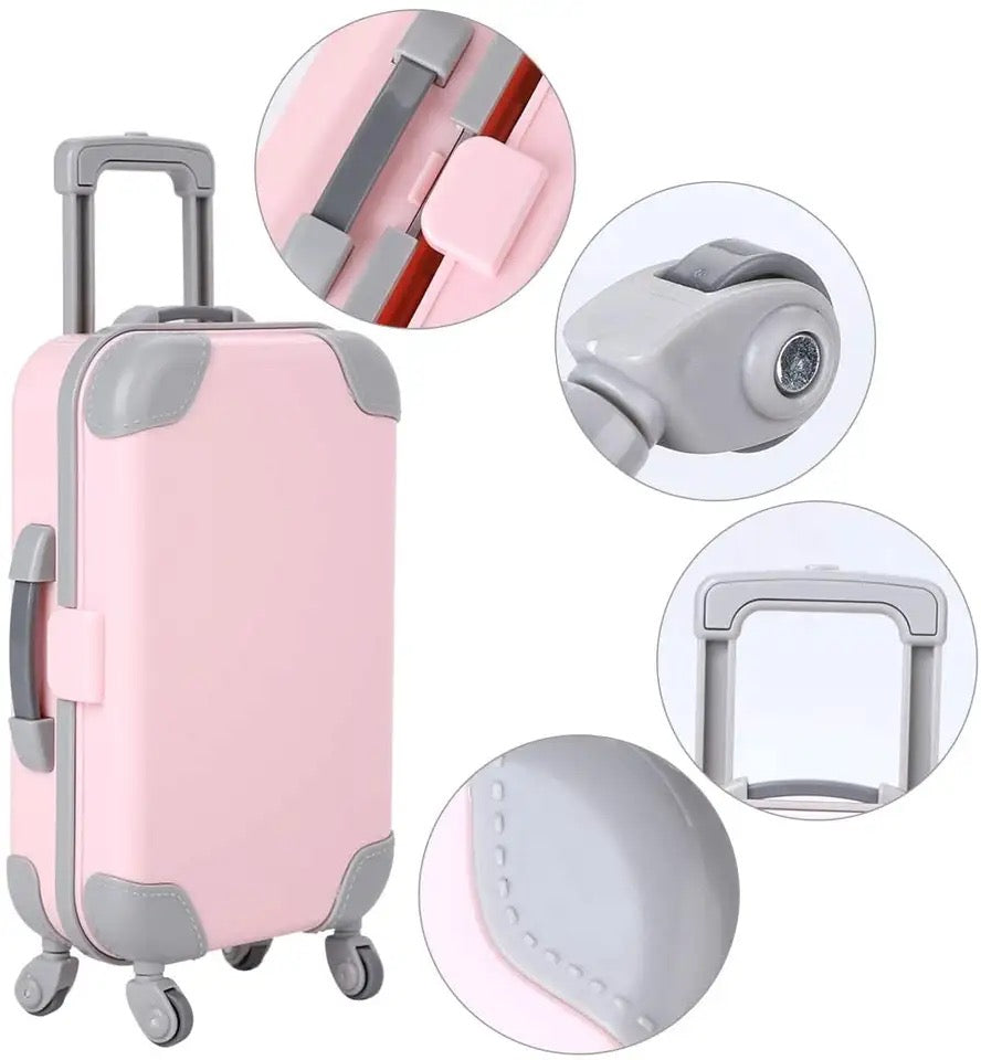 Mini Trolley Suitcase, Mini Luggage Box, Simulation Luggage Storage Box, Small Plastic Suitcase Toy, Kids Cute Luggage Briefcase, Plastic Suitcase Candy Box