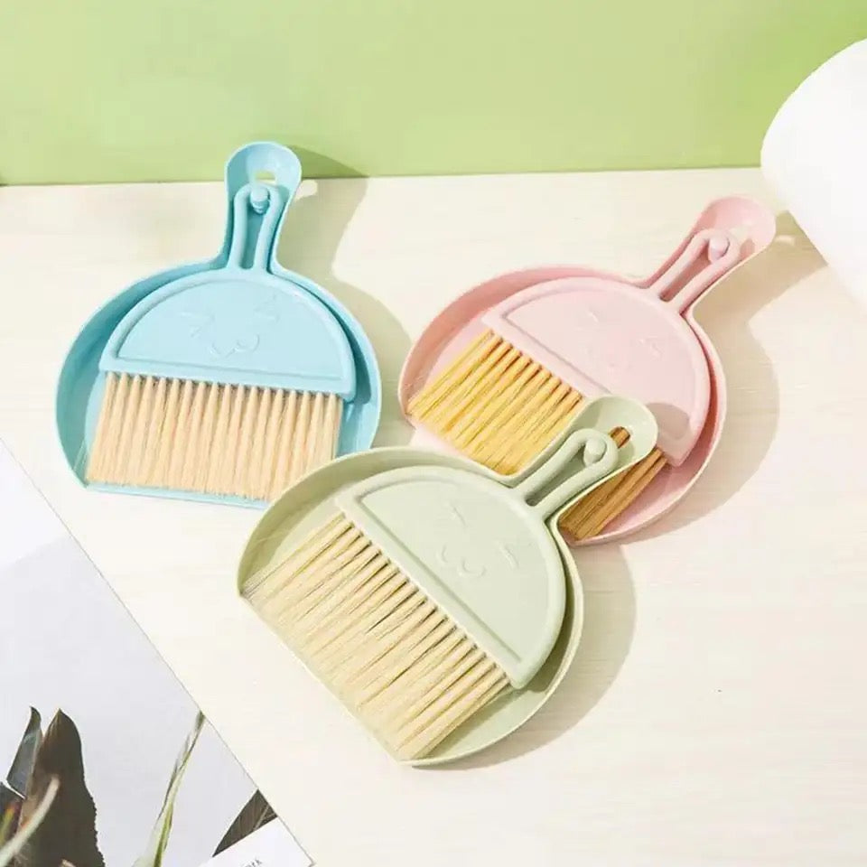 Mini Broom Desktop Cleaning Brush, Keyboard Cleaning Brush With Dust Pan, Small Cleaning Brush, Mini Handy Dust Cleaning Sweeping Brush, Desktop Sweeper Garbage Shovel Dustpan, Floor Dust Collector
