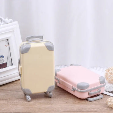 Mini Trolley Suitcase, Mini Luggage Box, Simulation Luggage Storage Box, Small Plastic Suitcase Toy, Kids Cute Luggage Briefcase, Plastic Suitcase Candy Box