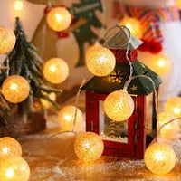 Cotton Balls Fairy Lights