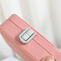 Mini Rectangular Leather Jewellery Box, Mini Macaron Jewelry Box, Double Layer Jewelry Storage Box, Travel Jewelry Ornaments Storage Case, Multifunction Necklace Earring Storage Case, Jewelry Display Case