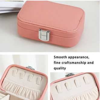 Mini Rectangular Leather Jewellery Box, Mini Macaron Jewelry Box, Double Layer Jewelry Storage Box, Travel Jewelry Ornaments Storage Case, Multifunction Necklace Earring Storage Case, Jewelry Display Case