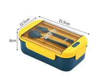2 Compartment Lunch Box - Convenient Sealed Bento Lunch Box with Fork & Spoon