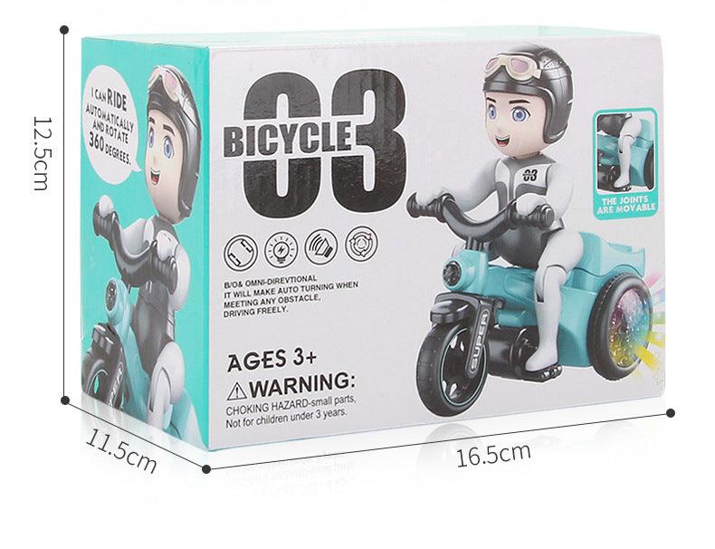 LED Lit Dancing Tricycle Rotating Electric Toy with Lights