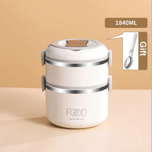 Warm Lunch Box With Bag, Multilayer Stainless Steel.