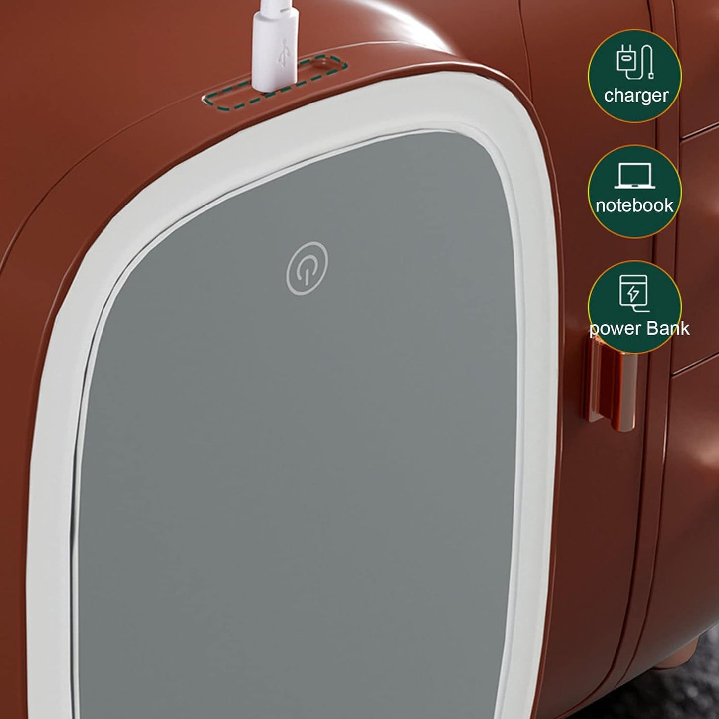 Modern Makeup Organizer Box With Led Mirror, Desktop Cosmetic Storage Box, Cosmetics Storage Display Rack with Drawer, Waterproof Dustproof Makeup Storage Box with Mirror, Makeup Skin Care Box with LED Lighted Mirror for Bathroom Dresser and Vanity