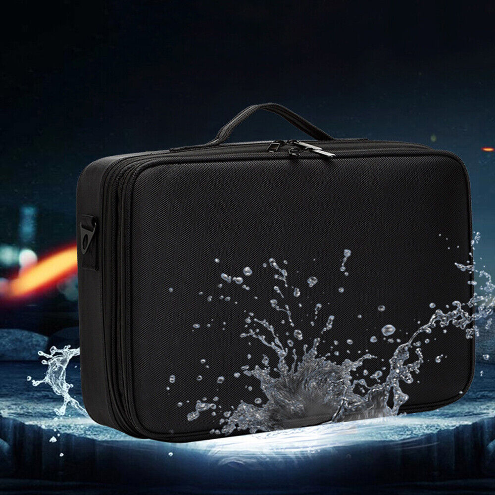 Professional Travel Makeup Bag, Portable Cosmetic Bag With Adjustable Dividers, Makeup Suitcase For Women