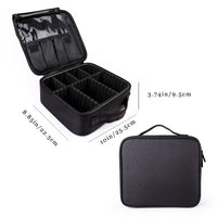 Professional Travel Makeup Bag, Portable Cosmetic Bag With Adjustable Dividers, Makeup Suitcase For Women