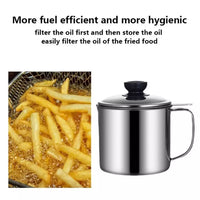 Kitchen Oil Strainer Pot Stainless Steel