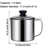 Kitchen Oil Strainer Pot Stainless Steel